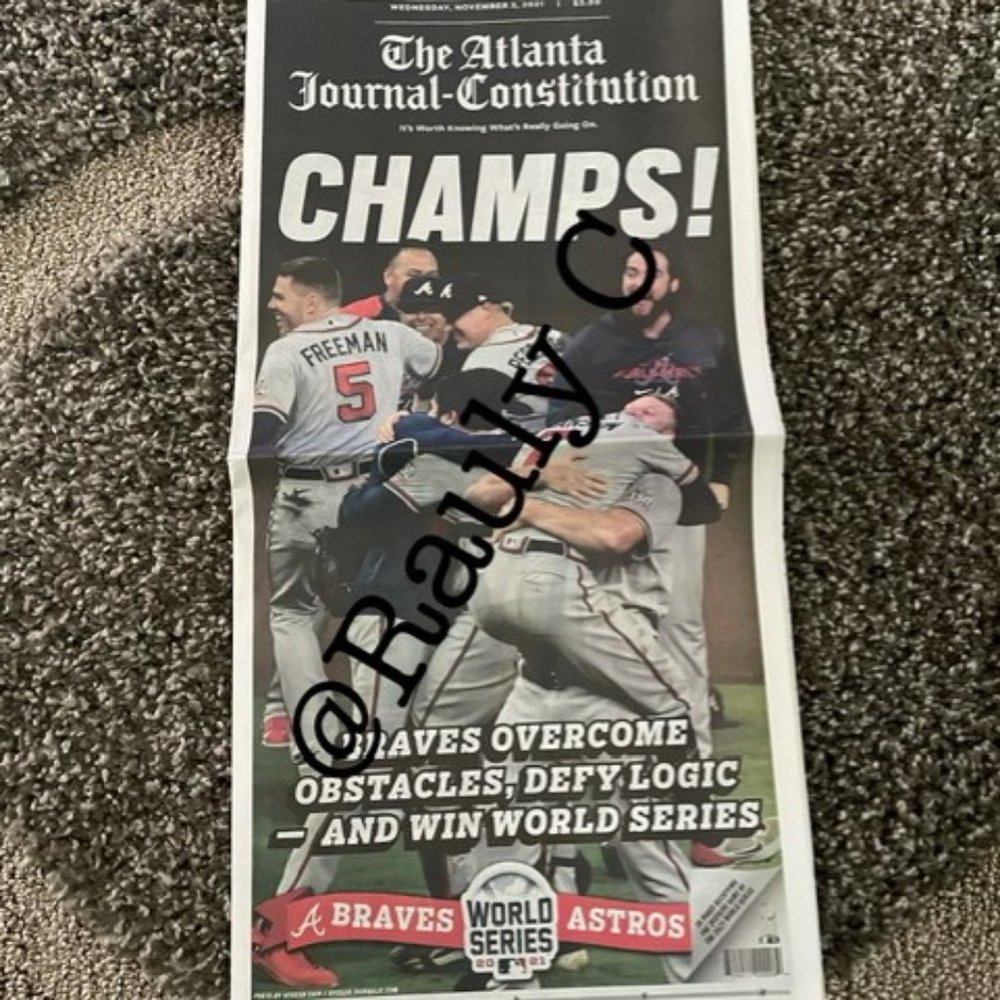 AJC Atlanta Newspaper Braves Win World Series Champions 2021 FULL EDITION